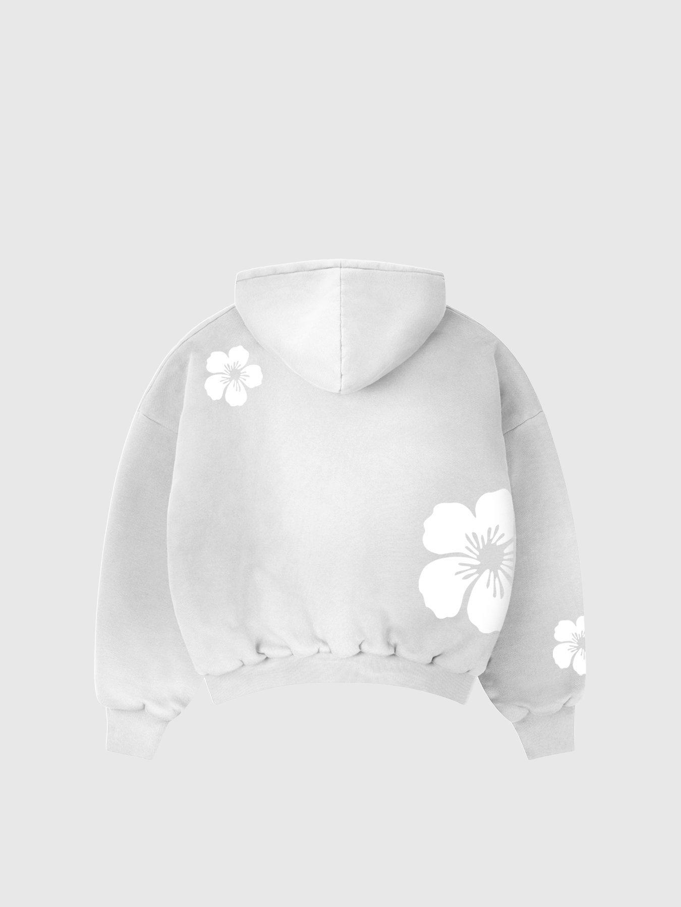 HOODIE FLOWERS GRAY