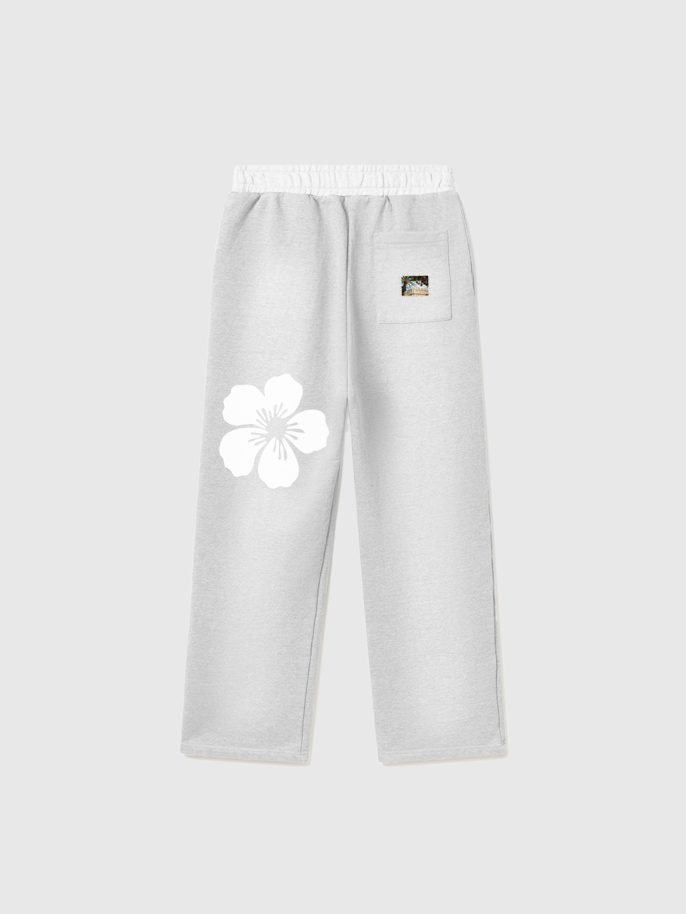 JOGGER FLOWERS PANTS GRAY